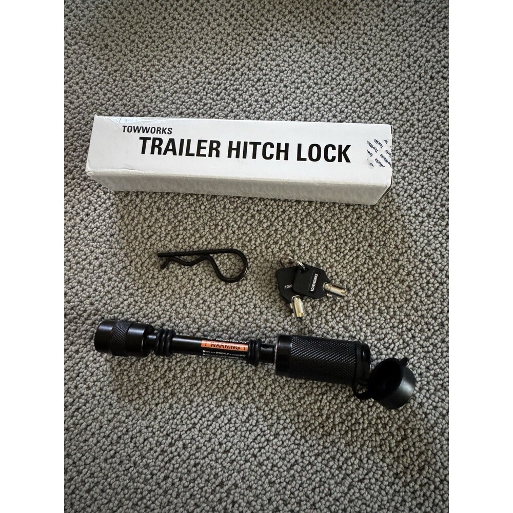 TowWorks 1/2" Trailer Hitch Lock Black 79661